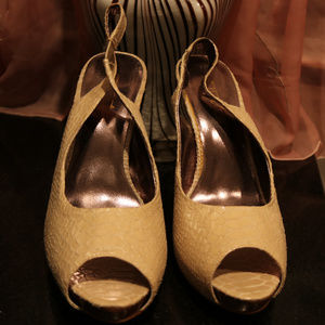 Snakeskin Cream Tan MODA SPANA shoes pumps